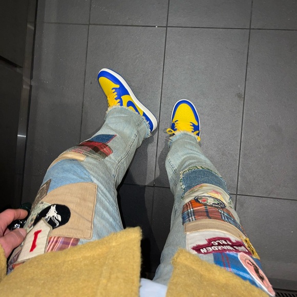 Polo by Ralph Lauren Patchwork Straight Jeans - Blue and Multicolor - Picture 11 of 11